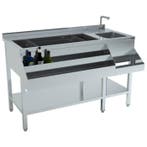 Cocktail Bar Station 1400 | RVS | 71,8kg | 140x74x90cm, Verzenden, Nieuw in verpakking