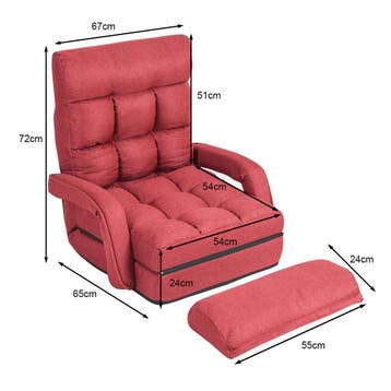 2dekans | Coast Vloerstoel Rood – 62 x 35 x 70 cm –, Huis en Inrichting, Stoelen, Ophalen of Verzenden, Zo goed als nieuw, Rood