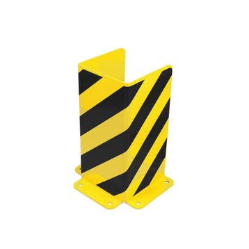 Hoekbeschermers staal – L -  of U - vorm – geel/zwart – voor, Verzenden