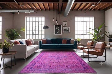 Roze vintage - Vloerkleed - 275 cm - 165 cm - met, Huis en Inrichting, Nieuw