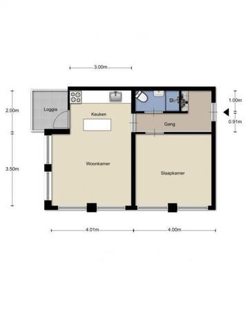 Te Huur 2 Kamer Appartement Neerstraat In Den Bosch, Den Bosch, Noord-Brabant, Direct bij eigenaar, Appartement