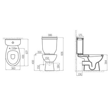 Toiletpot Staand Boss & Wessing Sedef Met Bidet Achter, Ophalen of Verzenden, Nieuw
