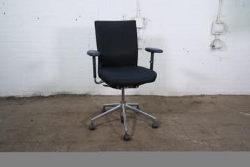 Tweedehands Vitra Bureaustoel – Zwart, Gepolijst Aluminium,, Verzenden, Gebruikt, Bureaustoel