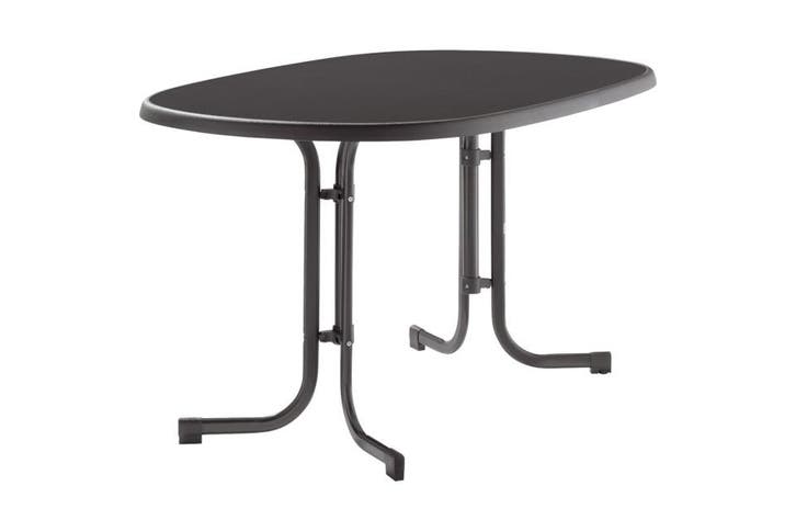Sieger Boulevard klaptafel 90x140 cm antraciet, Tuin en Terras, Tuintafels, Nieuw, Overige materialen, Rond, Verzenden