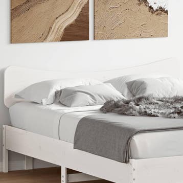 vidaXL Hoofdbord 160 cm massief grenenhout wit, Verzenden, Nieuw, Wit, Hout