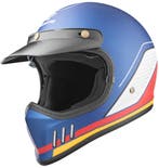 Bogotto FF980 EX-R Caferacer Blauw Rood Wit Cross Helm, Motoren, Integraalhelm, Nieuw met kaartje, Overige merken, Heren