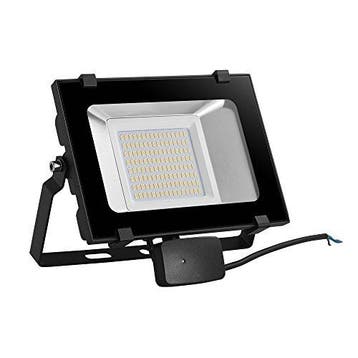 50W LED bouwlamp / Floodlight warm wit met sensor, Tuin en Terras, Ophalen of Verzenden, Nieuw