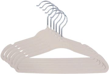 MamaLoes Kledinghangers Velvet Wit 8 stuks, Kleding | Dames, Kledinghangers, Verzenden, Nieuw