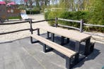 Rockwood® Picknicktafel Beuk - Zwaar Kunststof - Sand Beige, Tuin en Terras, Ophalen of Verzenden, Nieuw, Rechthoekig, Hout