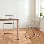 Klapstoel set van 2 Pornainen 74x46x47 cm transparant [en.ca, Huis en Inrichting, Stoelen, Verzenden, Nieuw