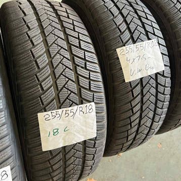 2 x Vredestein Wintrac Pro 255-55-18 Winterbanden 7,5mm, Auto-onderdelen, Banden en Velgen, 18 inch, Gebruikt, 255 mm, Band(en)