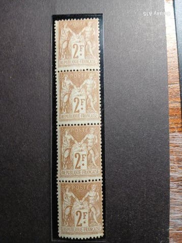 Frankrijk 1900 - Type Salie 2fr. bistre s. azuré - Yvert et, Gestempeld