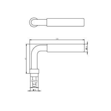 Intersteel Deurkruk Palma - chroom/zwart, Verzenden, Nieuw