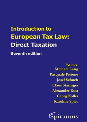 Introduction to European Tax Law Direct Taxati 9781913507459, Verzenden, Zo goed als nieuw