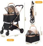 Hondenbuggy 2-in-1 –Opvouwbare Kinderwagen en Transportbox 4, Verzenden, Nieuw