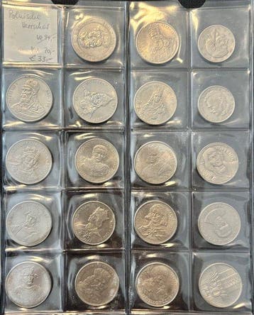 Polen. Set of 20 coins, incl. silver: 10, 20, 50, 100, 500,