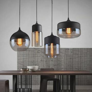 Scandinavische Houten LED Glas Hanglamp - Modern Design voor, Huis en Inrichting, Verzenden, Nieuw