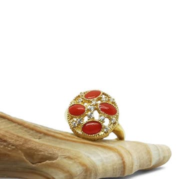 Koraal - Argento 925 - Ring - Italiaans handwerk, Verzamelen, Mineralen en Fossielen