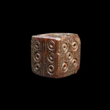 Oud-Romeins, Keizerrijk Been dobbelsteen - Ancient Roman