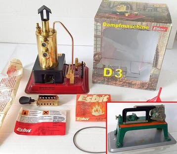Stoommachine (2) - Wilesco - Gepolijst messing - 1990-2000 -, Antiek en Kunst
