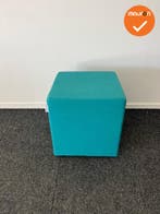 Rohde & Grahl - Poef - met wielen - 47.5x45x45cm - Turquoise, Vergader- of Presentatieruimte, Ophalen of Verzenden, Gebruikt, Stoel