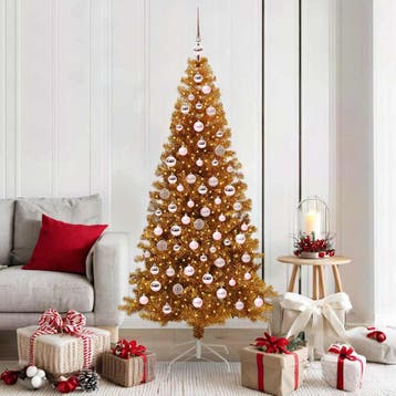 vidaXL Kerstboom Goud 180 cm PET, Verzenden, Nieuw