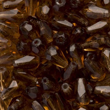 10 x druppel Tsjechische kralen facet kristal 10 x 7mm di..., Ophalen of Verzenden, Nieuw, Kraal