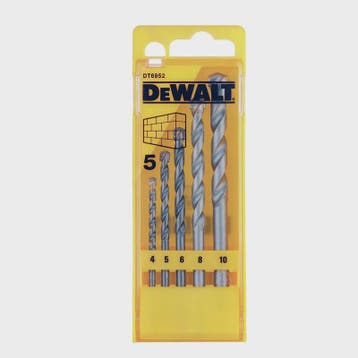 DeWalt DT6952 Steenboor Set 5-delig | Maten 4, 5, 6, 8, 10 m, Verzenden, Nieuw