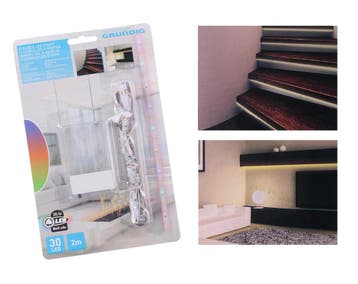 LED strip warm wit, 2 meter (30 leds / meter, IP20, op 3xAA, Ophalen of Verzenden, Nieuw