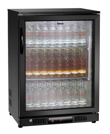 Bartscher Barkoelkast 124L | Zwart | Glazen Deur | 230V | 60, Witgoed en Apparatuur, Koelkasten en IJskasten, Ophalen of Verzenden