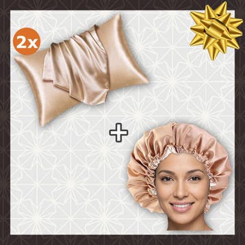 SATIN SET - Bescherm je haar & huid - Kaki Satijnen Slaapmut, Ophalen of Verzenden, Nieuw