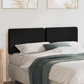 vidaXL Gestoffeerd hoofdbord Bruin en zwart 135 cm Massief, Verzenden, Nieuw, Bruin, Hout