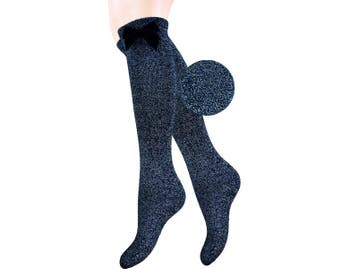 Kniekous - Strikje - Silver/Glitter, Verzenden, Nieuw