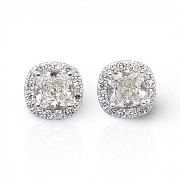 Oorbellen - 18 karaat Witgoud - 2.40ct. tw. Diamant, Nieuw