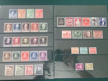 Berlijn 1952/1954 - Drie jaargangen met Bauten II en III en, Gestempeld