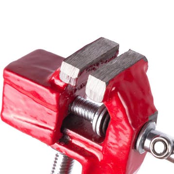 Benson Compacte mini-bankschroef - klemmend - 25 mm - rood, Ophalen of Verzenden, Nieuw