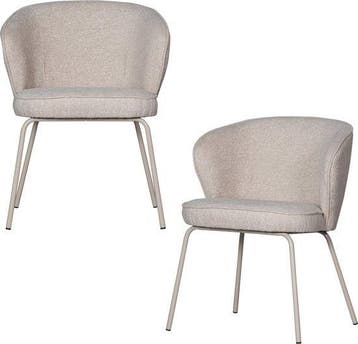 WOOOD Admit Eetkamerstoelen Pebble Set van 2, Huis en Inrichting, Nieuw