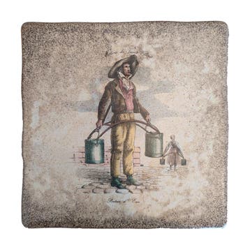 Siertegel - vintage - waterdrager, Ophalen of Verzenden, Nieuw