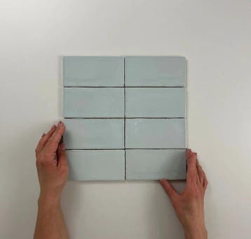Wandtegel Equipe Cerámica Atlas Lichtblauw Glans 7,5x15, Nieuw, Minder dan 20 cm, 10 m² of meer, Wandtegels