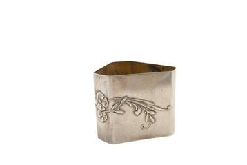 Servetring - .833 zilver - Bloemen, Antiek en Kunst