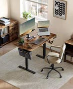 Zit-Sta Bureau Elektrisch 120x60cm – Geheugen – Hout of Wit, Huis en Inrichting, Bureaus, Verzenden, Elektrisch, Nieuw