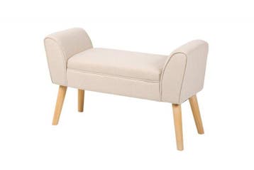 Elegante bank SCARLETT 90cm beige met armleuningen - 40407, Huis en Inrichting, Stoelen, Ophalen of Verzenden, Nieuw