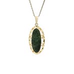Gouden vintage hanger met jade 14 kt, Ophalen of Verzenden, Nieuw