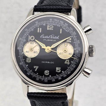 Chronographe Suisse - Cristal Watch - Cal. Landeron 49 -, Nieuw