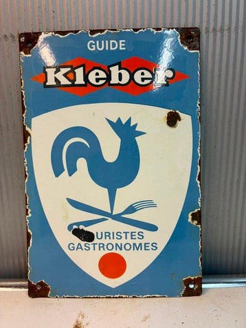 Kleber Gummi – Vintage Reclamebord - Emaille bord - Emaille