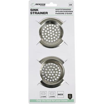 Benson Gootsteenzeef RVS 7,5 cm set van 2 voor keuken en..., Ophalen of Verzenden, Nieuw