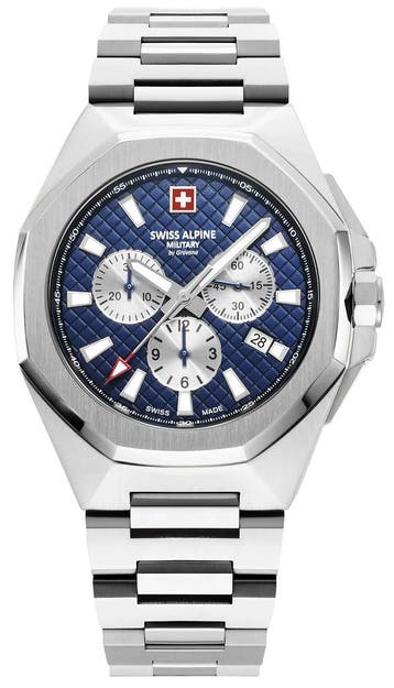 Swiss Alpine Military 7005.9135 Typhoon horloge 42 mm, Overige merken, Staal, Verzenden, Polshorloge