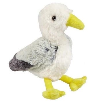Pluche zeemeeuw knuffel - wit/grijs - 20 cm - vogel, Verzenden, Nieuw