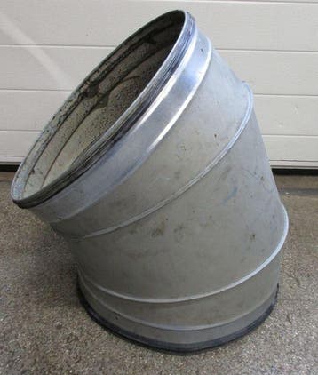 Afzuigkap bocht ø40cm, 45 graden, Gebruikt
