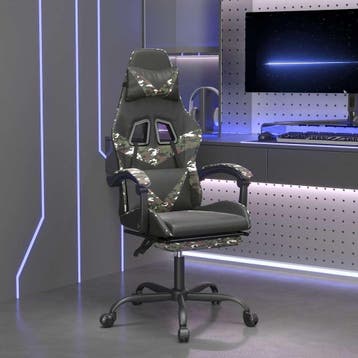 vidaXL gamestoel draaibaar met voetensteun kunstleer, Verzenden, Nieuw, Groen